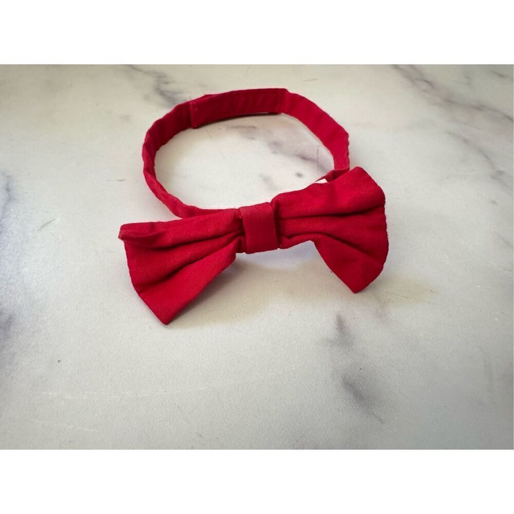 Boys newborn baby red bow tie cotton classic splash of color
